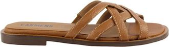 Carmens Ciabatta Martellato Cuoio - Dames - Sandalen - Bruin - 38 EU - Leer - Schoenen