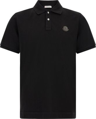 Moncler Black Shirt Collar Polo