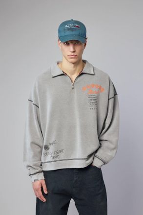 Paly Hollywood Sorry bout That 1/4 Zip Crewneck