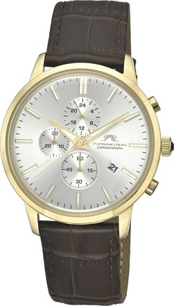 Porsamo Bleu Aura Chronograph Genuine Leather Gold Tone and Brown Mens Watch 1432CAUL