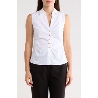 T Tahari Sleeveless Woven Shirt in White at Nordstrom Rack, Size X-Small