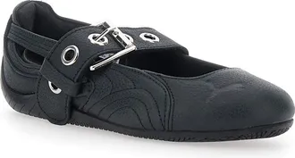 Puma Womens Ballerina Shoes Speedcat Black Tech Fabric Technical