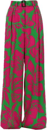 Dries Van Noten Pantaloni Larghi in Viscosa - - Trousers - Donna - Multicolore - M