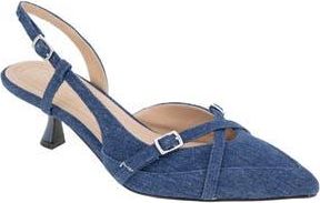 BCBGeneration Kiran Slingback Kitten Heel Pump in Denim at Nordstrom Rack, Size 5.5