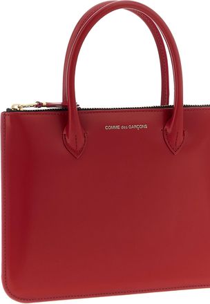 Comme Des Gar&ccedil;ons Unisex Leather Top Handle Bag Red Cow