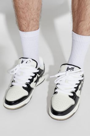A Bathing Ape Sports Shoes With Logo, Mens, Black