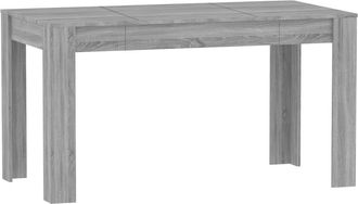 vidaXL Vidaxl - Mesa De Comedor Madera Contrachapada Gris Sonoma 140x74,5x76 Cm