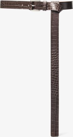 Michael Kors Jodi Crocodile Embossed Leather Belt