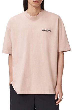AllSaints Hallis Graphic T-Shirt in Sunbaked Pink at Nordstrom, Size Xx-Large