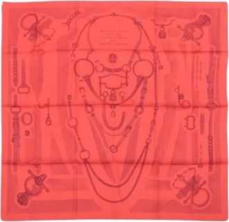 Herm&egrave;s Pre-owned Scarves, female, Red, Size: ONE SIZE Pre-owned Carre 90