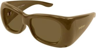 Saint Laurent Howl Zonnebril - unisex - Zonnebrillen - Bruin - 61 MM - Nylon - Accessoires