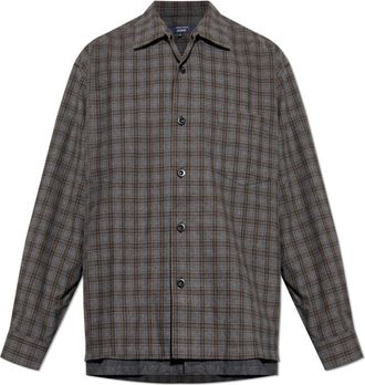 Comme Des Garçons Overhemden, Heren, Grijs, L, Katoen, Shirt met Ruitpatroon