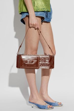 Diesel FLAG-D SHOULDER Shoulder Bag, Unisex, Brown