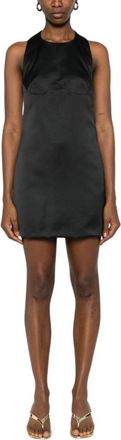 Elisabetta Franchi Black Scoop Neck Mini Dress