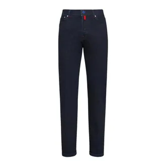 Kiton Heren, Jeans, Blauw, Maat: W32 Katoen