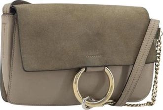 Chlo&eacute; Pre-owned Suede Shoulder Bag - Dames - Vintage Schoudertas - Grijs - ONE Size - Leer - Vintage