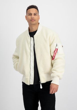 Alpha Industries Bomberjacke ALPHA INDUSTRIES MA-1 Teddy, Herren, Gr. XL, weiss (sanftes wei&szlig;), Obermaterial: 100% Polyester; Futter: 100% Polyester; F&uuml;llung: 100% Pol