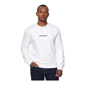 Guess Sweatshirt - Heren - Sweatshirts & Hoodies - Wit - Maat: XL Katoen