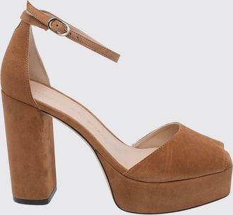 Stuart Weitzman Sandali in pelle scamosciata con plateau e tacco alto quadrato