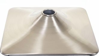 Hhg Reposapi&eacute;s Reposapi&eacute;s Para Taburete De Bar Taburete De Bar Silla Giratoria Silla De Comedor, Rectangular Metal Cepillado &Oslash; 37,5cm