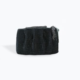 Cejon Rhinestone Clutch In Black
