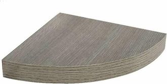 Trade Shop Trade Shop - Mensola Parete Angolare Scaffale Ripiano Ad Angolo In Legno Mdf Olmo 24 X 4 Cm