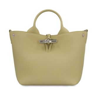 Longchamp Tassen, Dames, Groen, ONE Size, Leer, Le Roseau Handtas