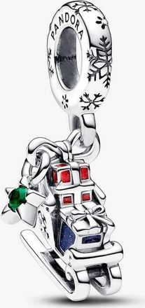 Pandora Christmas Sleigh Dangle Charm In Silver