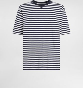 Dolce & Gabbana Striped Jersey T-shirt - Man T-shirts And Polos Multicolor 46
