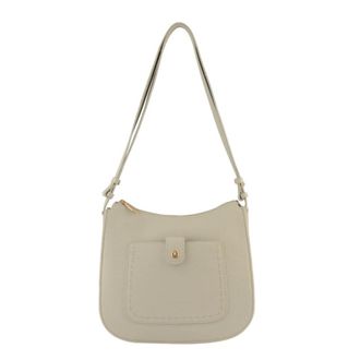Pourchet Tassen, Dames, Beige, ONE Size, Leer, Bride Soft Crossbody Bag