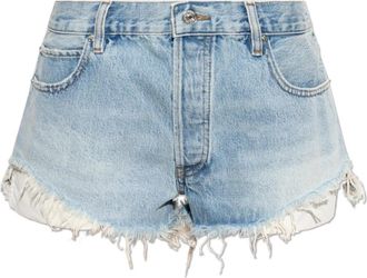 Frame Denim Vintage-Effect Denim Shorts - Dames - Denim shorts - Blauw - W29 - Denim - Korte Broeken
