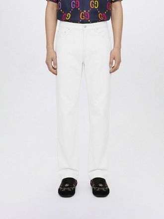 Gucci Jeans Gucci in denim di cotone con Horsebit