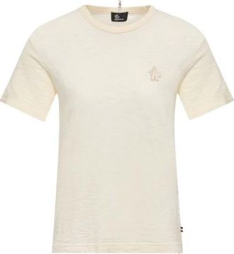 Moncler Tops, Dames, Beige, M, SS T Shirt