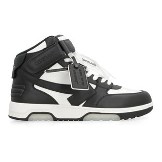 Off-white Schoenen, Heren, Zwart, 44 EU, Leer, Out Of Office High-top sneakers
