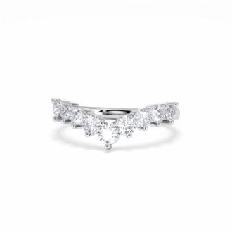The Diamond Store 0.75ct Lab Diamond Wishbone Ring H/Si Quality in 9K White Gold