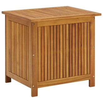 Berkfield Home Garden Storage Box 60x50x58 cm Solid Acacia Wood in Brown | Size: 60 x 50 x 58 cm