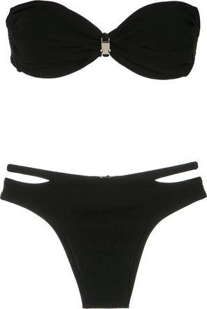 Amir Slama buckle bandeau bikini ser - Nero