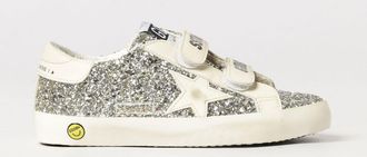 Golden Goose Sneakers Old School da bambino in pelle e tessuto glitter