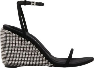 Alexander Wang Dahlia Crystal Wedge Sandals, Brand Size 35 ( US Size 5 )