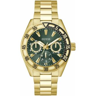 Guess Letterman Multifunction Horloge - unisex - Accessoires - Geel - Maat: ONE Size