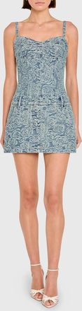 Amanda Uprichard Womens Lupita Skort Romper In Vintage Wash