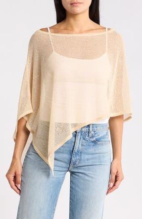 Madden Girl Asymmetrical Hem Sweater Poncho in Tan at Nordstrom Rack, Size Large/x-Large