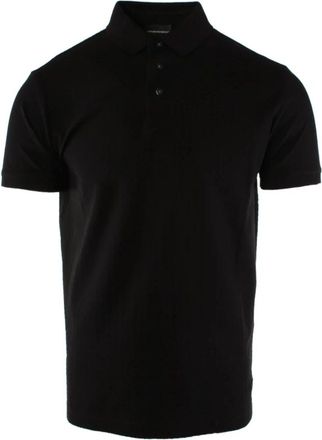 Armani 3D-Effect Embossed Jacquard Jersey Polo - Heren - Polos - Zwart - XL - Katoen - Tops