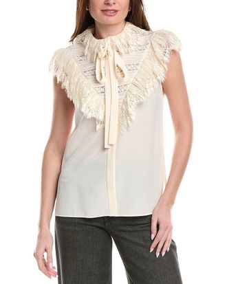 Akris Silk Embroidered Top