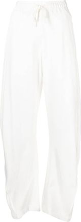 JNBY straight-leg drawstring track pants - women - Cotton - L - White