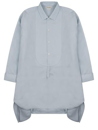 J.W.Anderson Asymmetrical Mini Shirt Dress With Classic Collar And Extended Side Panels