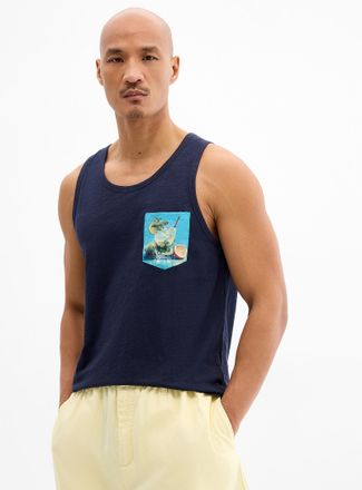 Le 31 Mens Vacation pocket Tank Top Standard fit