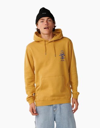 Rip Curl Mens Rip Curl Mens Search Icon Hoodie - Yellow - Size: 36