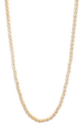 Nordstrom Cubic Zirconia Fancy Chain Necklace in Clear- Gold at Nordstrom Rack