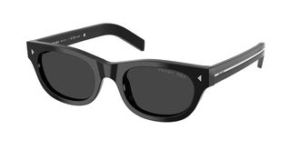 Prada PR C09SF Asian Fit Polarized 16K08G Mens Sunglasses Black Size 52